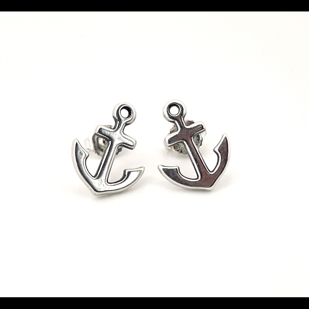James Avery Anchor Stud Earrings Retired